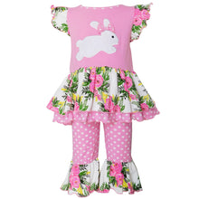 Girls Pink Easter Bunny Floral Tunic and Capri Set by AnnLoren * 2/3T