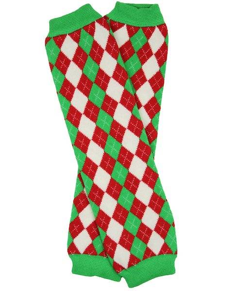 Red and Green Argyle Leg Warmers by juDanzy * 12