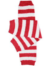 juDanzy Red and White Striped Cozy Legs Leg Warmers * 8" or 12"