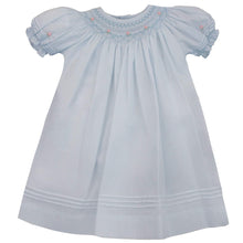 Light Blue Daygown with Smocking and Pearls | 3 6 9 Months