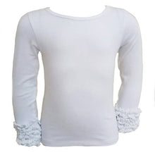 Baby Toddler Girls Boutique White Ruffle Layering T-Shirt By AnnLoren | 6-12 12-24 Months