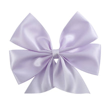 Lilac Mist Purple Satin Large Bow Hair Clip 5 1/2"