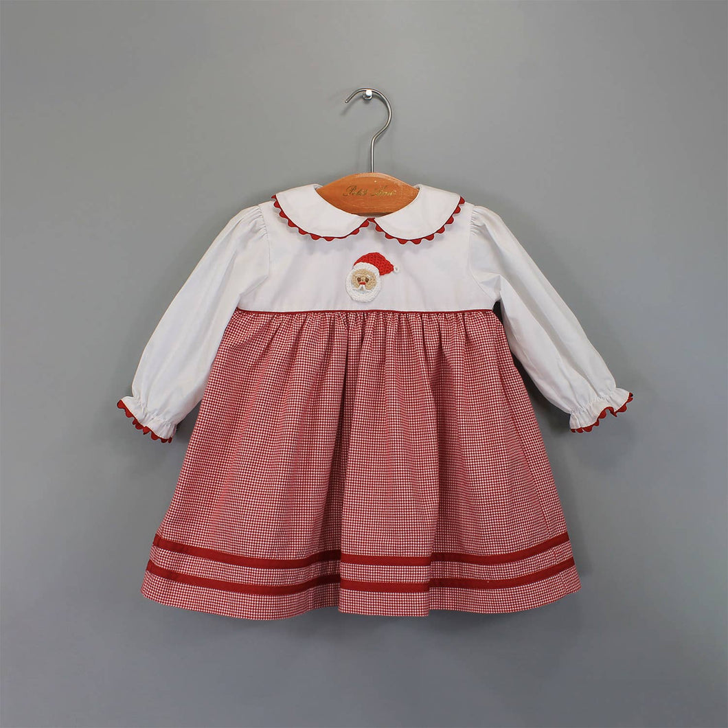 Christmas Red White Crochet Santa Dress
