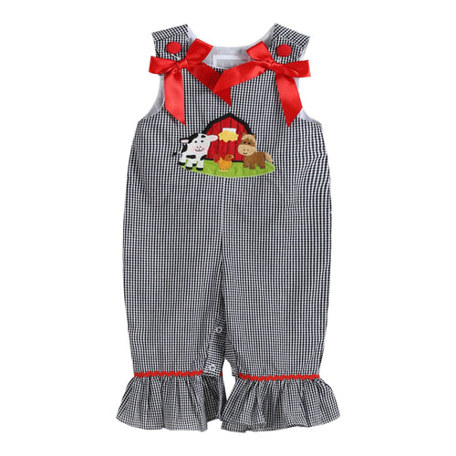 Black Gingham Barn Playsuit | 12-18 Months