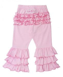 Pink 3-Ruffle Flare Pants | 6-12M 18-24M