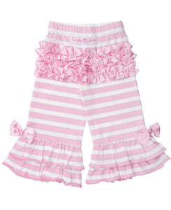 Pink & White Striped Flare Pants | 2T 3T 4T