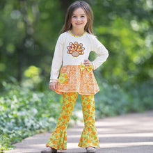 Thanksgiving Turkey and Pumpkin Tunic with Print Pants Set | 4/5T