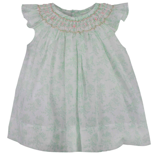 Mint Voile Print Smocked Sundress | 18 Months