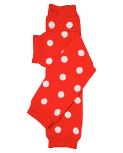Red & White Polka Dot Leg Warmers by juDanzy 12"