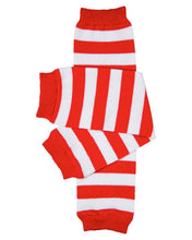 Red & White Striped Leg Warmers by juDanzy * 12"