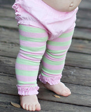 Pink & Lime Ruffled Tights Leggings | 0-6M 6-12M 12-24M 2-4T