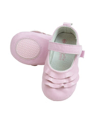 Pink Leather Ruffled Mary Janes Shoes | Size 2