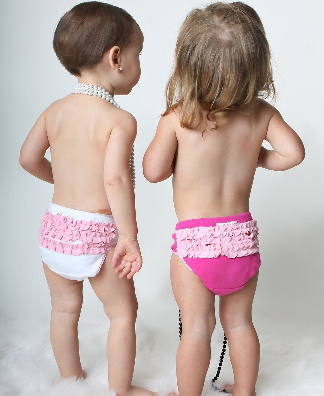 White Fuchsia & Pink 2 Pack Ruffled Panties Underwear