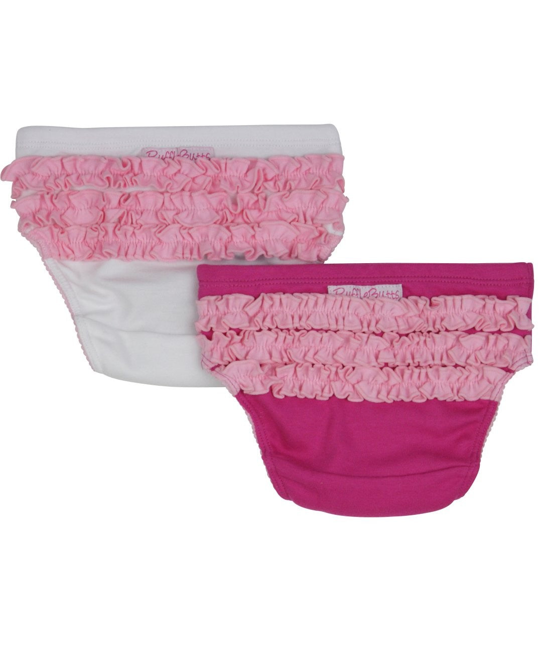 NEXT Baby Girls Frilly Knickers Bloomers 2 Pack Set Pants Pink Ivory Nappy  Cover