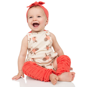 Coral Rouched Leg Warmers * Newborn